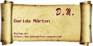 Darida Márton névjegykártya