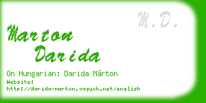 marton darida business card